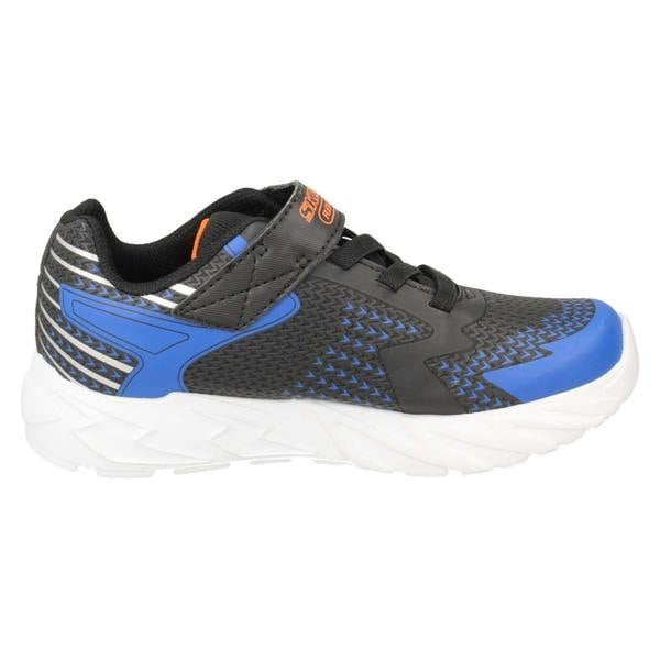 Skechers Boys Skechers Light Up Hook and Loop Casual Trainers Flex Glow Bolt 400138