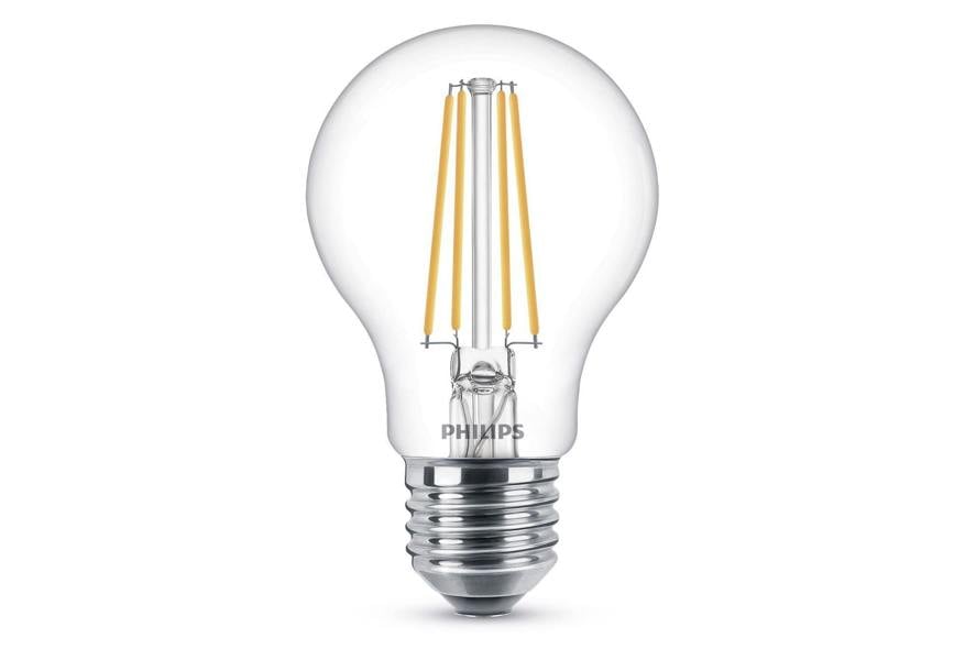 Philips 8 - 60w Dimmable Clear E27 Edison LED Bulb 806lm - Warm White