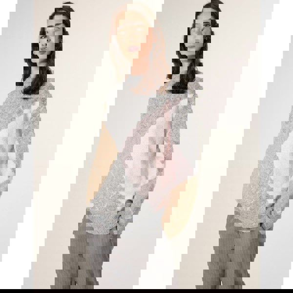 Blue Vanilla Argyle Knitted Crew Neck Jumper