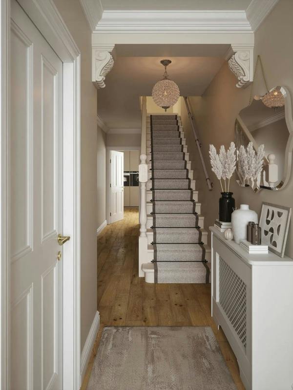 Pattingham Grey Wood Straight Flight Handrail