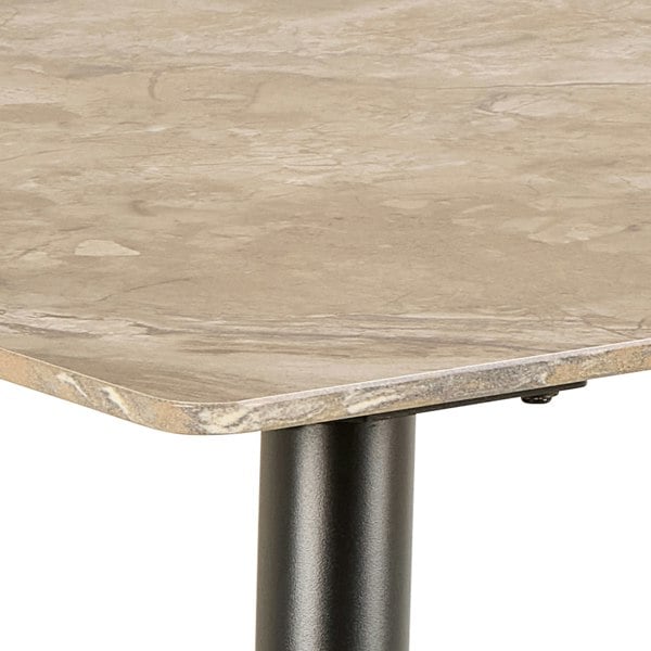 Furniture To Go Wicklow Ceramic Dining Table Brown/Black 140x75cm Included 4 Brooke Dining Chairs in Taupe
