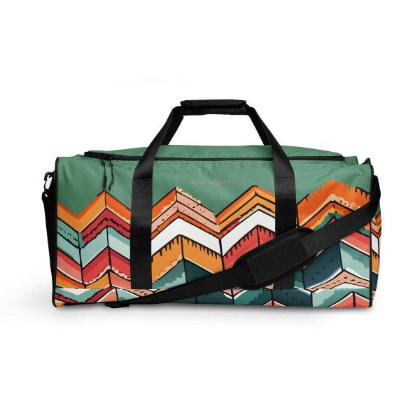Anchor & Crew Vibrant Motif Pattern Weekender Duffle Bag