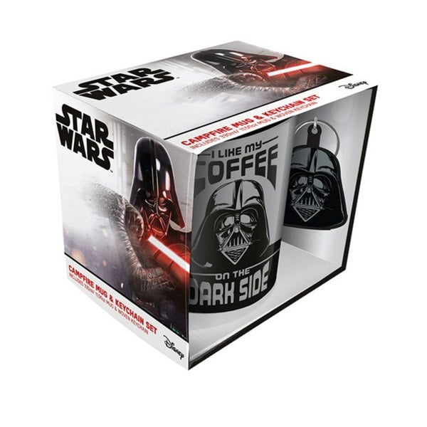 Star Wars I Like My Coffee On The Dark Side Mug Set - Black/Grey