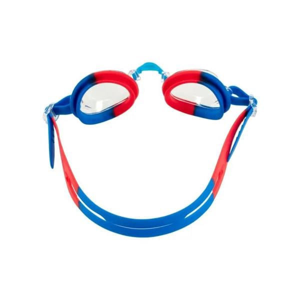 Fashy Junior swim goggles in blue and red with adjustable head strap