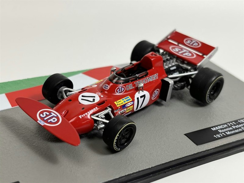 F1 Collection Ronnie Peterson March 711 1971 Monaco Grand Prix 1:43 Scale