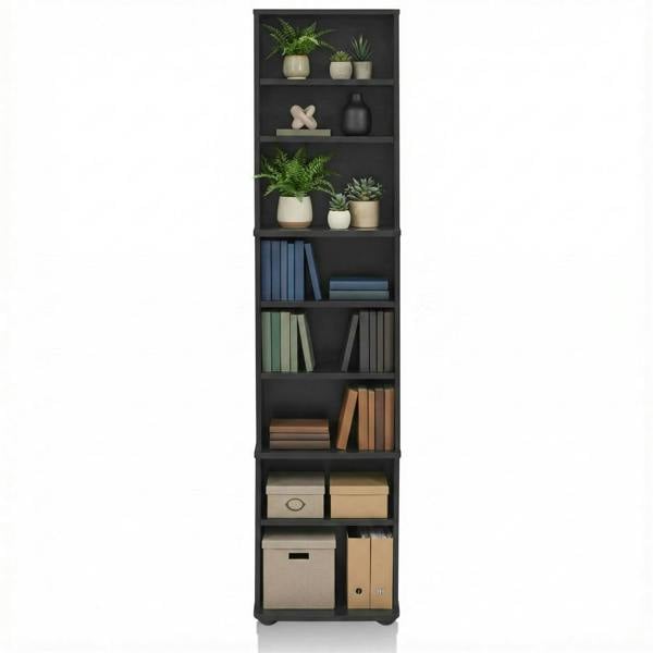WALPLUS JAYA Space Saving Multimedia Storage Tower, Espresso suitable for modern living room entertainment - 17057EX