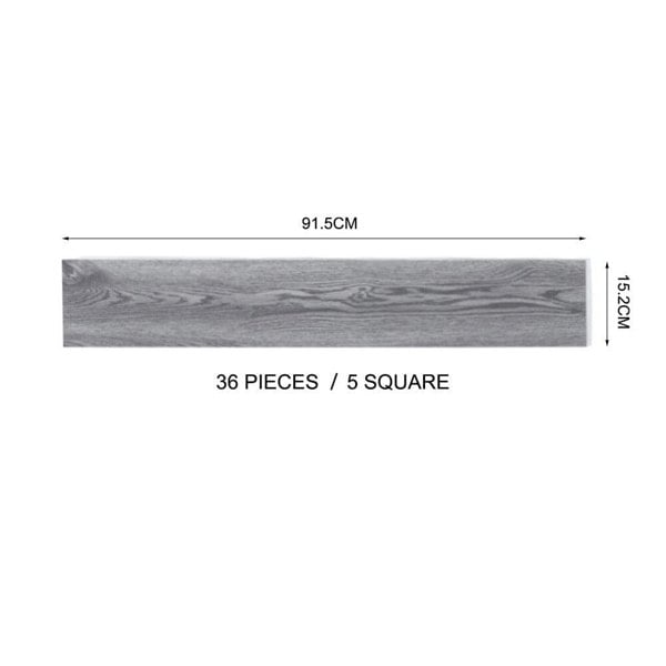 PVC Wooden Self-adhesive Laminate Flooring Planks for Home Decor Living and Home Silver grey