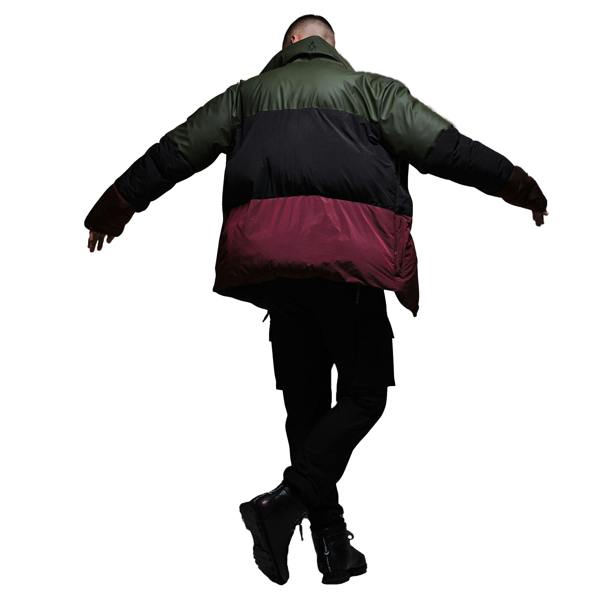 Regatta Mens Christian Lacroix Barbegal Baffled Padded Jacket - Dark Khaki/Black - 