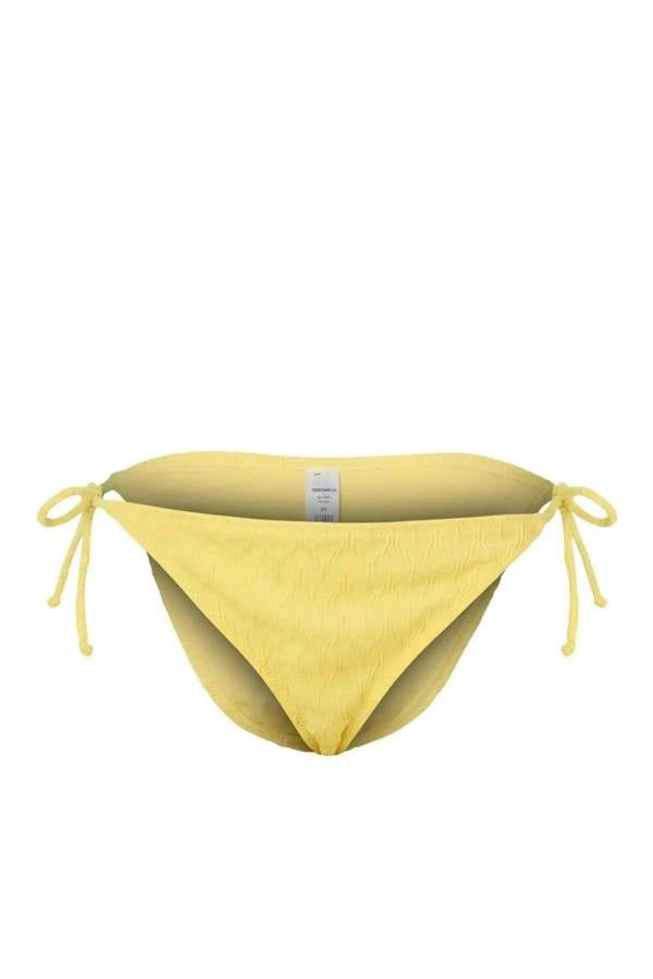 WOVCOR Tie-Up Textured Regular Bikini Bottom