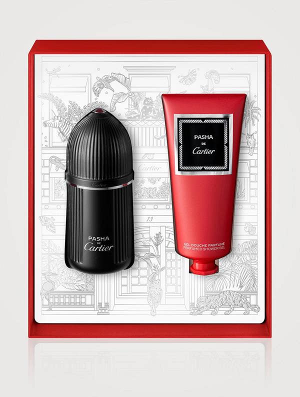 Cartier Pasha De Cartier Edition Noire Men Eau de Toilette Spray + Shower Gel 100ml