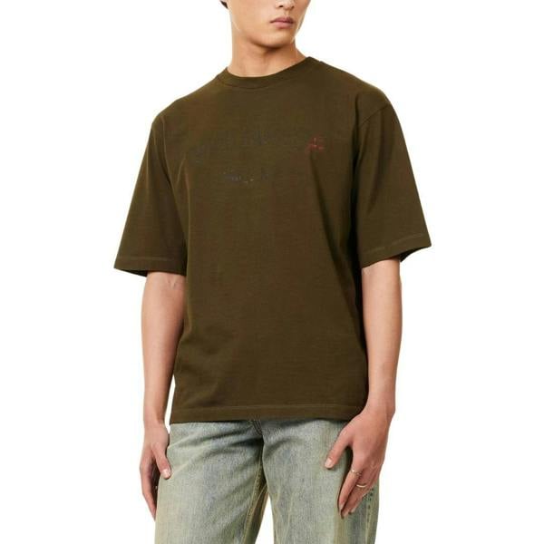DSquared2 Mens Milano Logo Relaxed Fit Short-Sleeved T-Shirt - Military Green - 
