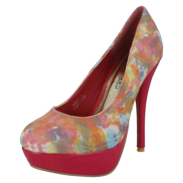 Spot On Ladies Spot On Heeled Platform Court Shoe
