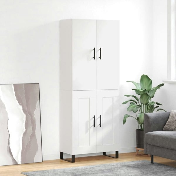 Berkfield Highboard White 69.5x34x180 cm Engineered Wood
