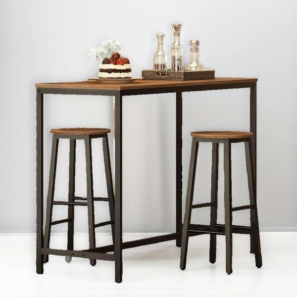 Rafaelo Mobilia Set of 2 Bar Stools 65CM Height