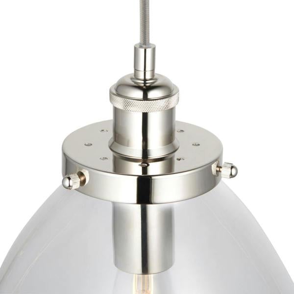 Pagazzi Lighting Brunswick Polished Nickel Ceiling Pendant