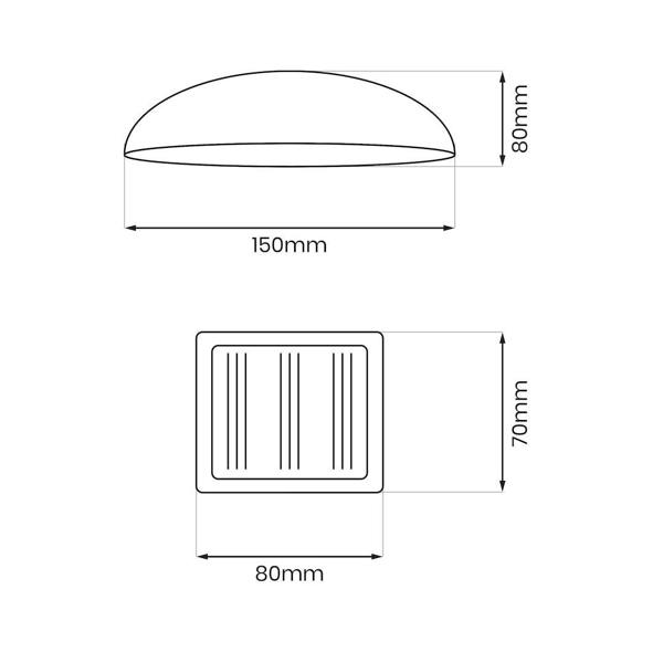 Milagro Hemi RGB IP44 Solar Lamp
