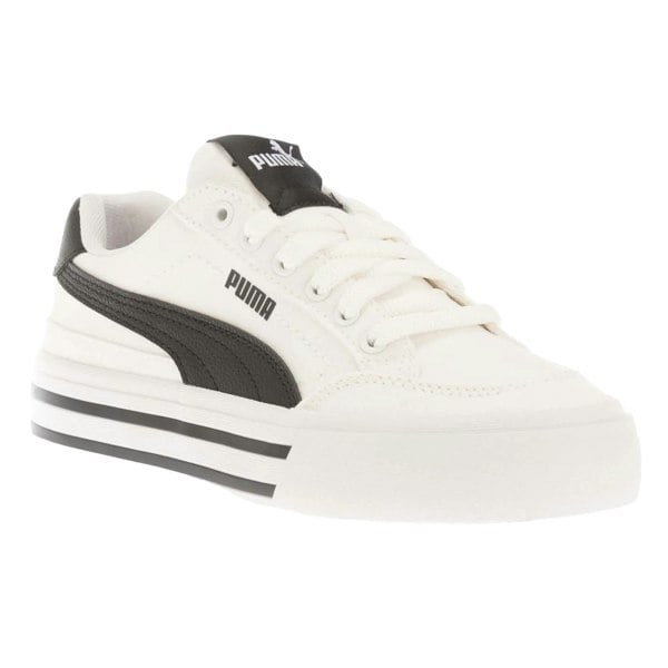 Puma Childrens/Kids Court Classic Vulc Trainers - Black/White
