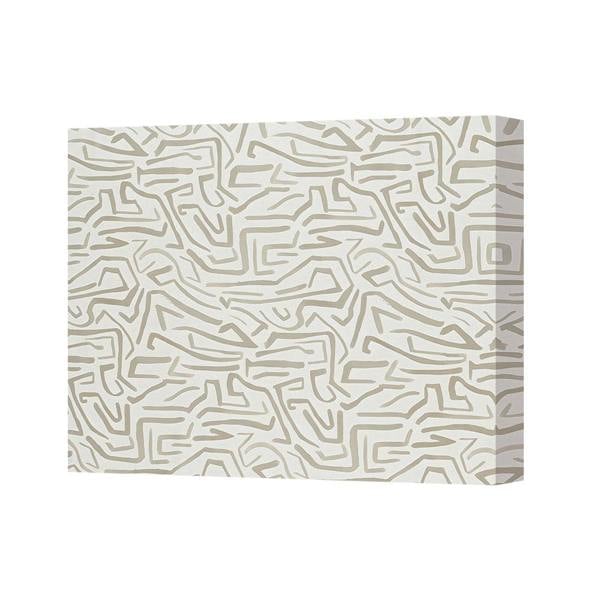 Benjamin Tate Design Canvas Art Print Abstract Geometric Pattern On Wooden Gallery Frame