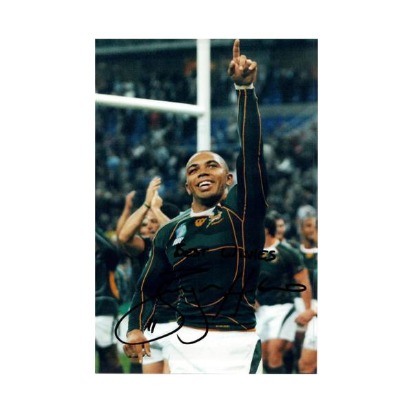 Bryan Habana Signed 12x8 Image