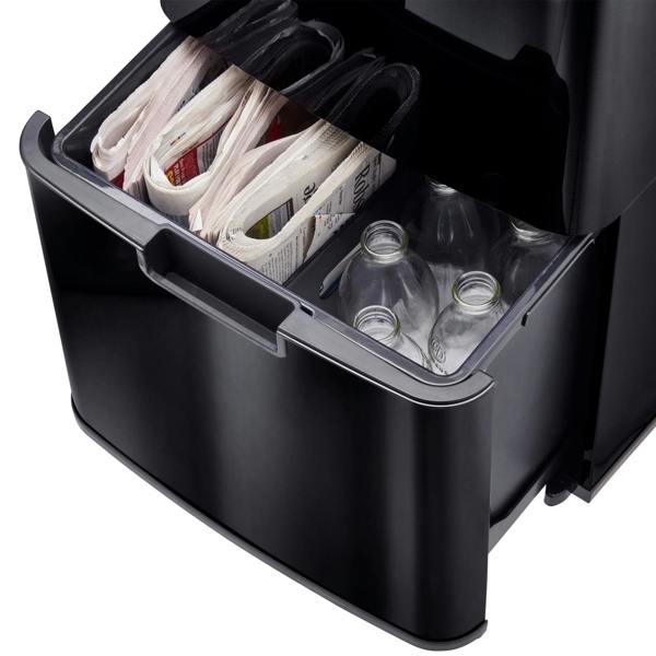 Cooks Professional 75L Sensor Recycling Bin with Food Caddy | Black