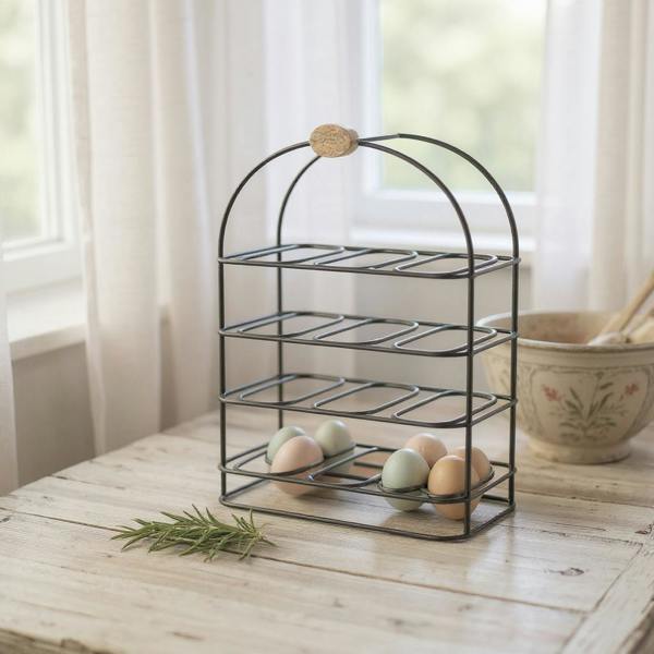 64cm BLACK STEEL 12 BOTTLE WINE RACK