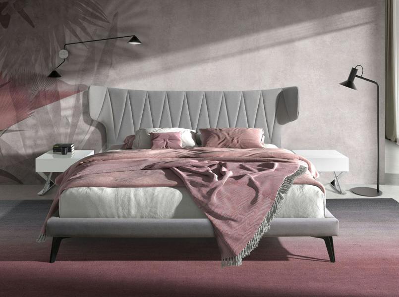 Angel Cerdá Light Grey Fabric Bed 7160
