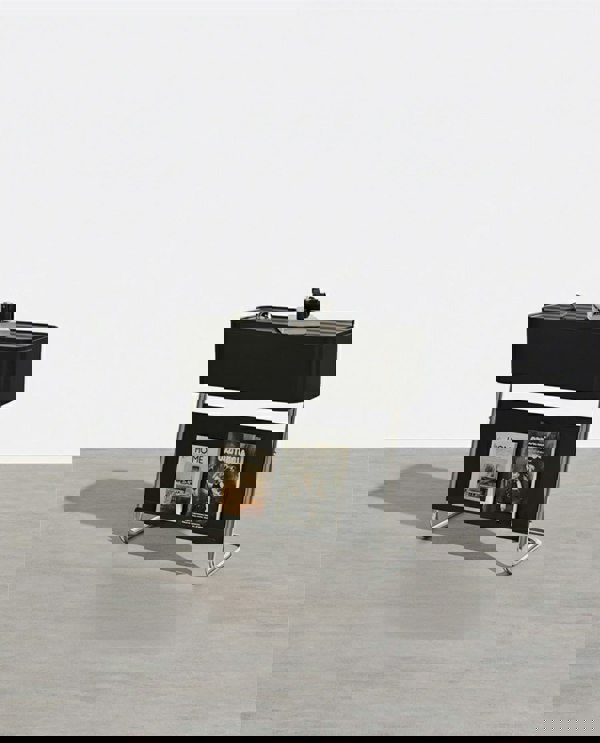 Nikolas Side Table With Storage, Black-Weilai Concept