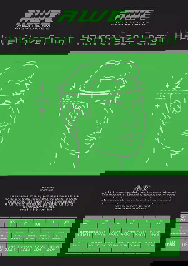 AweAir In Mould Adult Bike Helmet Medium 55-58cm Black/Neon