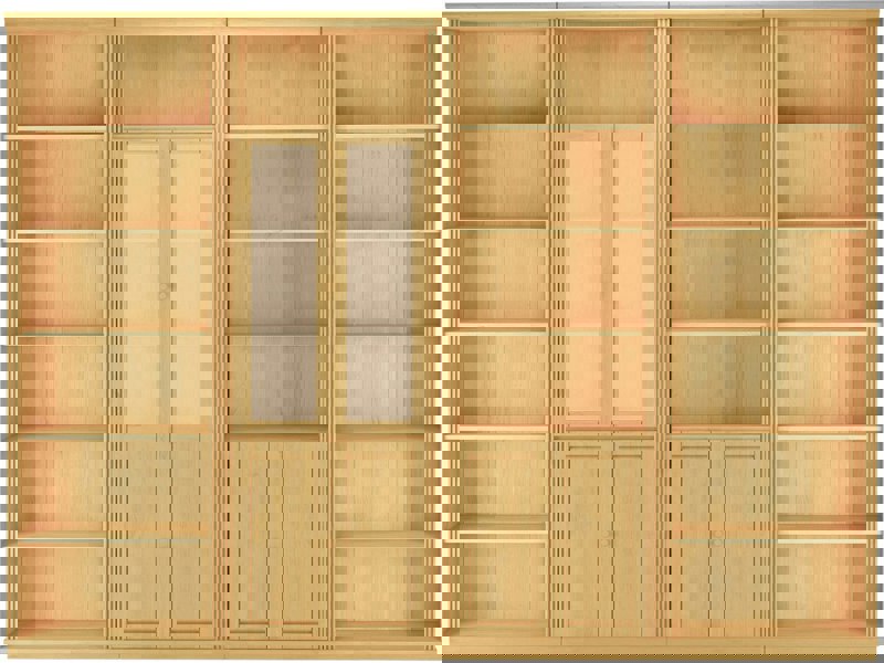 Dorel Home Anita Wall Unit 5 in Stained Wax