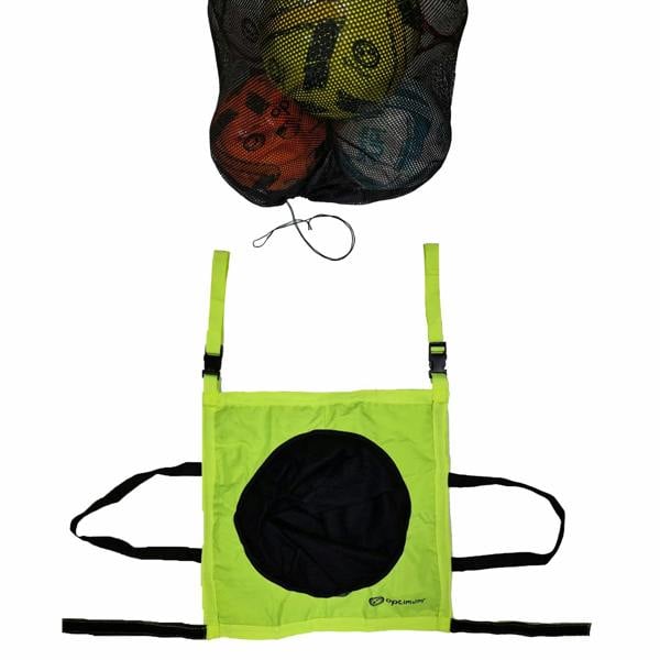 Football Soccer Target, Mesh Bag Carry Bag, Ball Carrier - Optimum