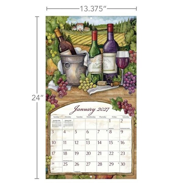 Susan Winget, Wine Country Deluxe Calendar 2027, Deluxe Calendars, Month To View, Lifestyle, Gift