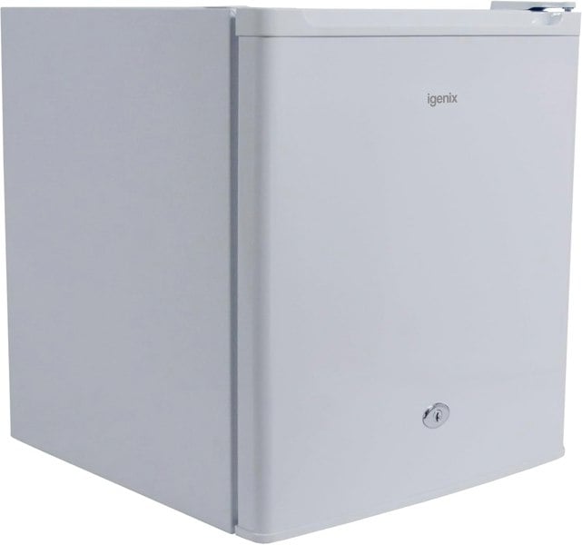 Igenix IG3711 Table Top Fridge with 41 Litre Capacity, 4 Litre Freezer Compartment, 1 Shelf, Reversible and Lockable Door, White