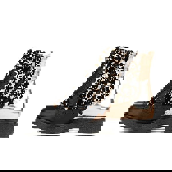 Embassy London Hatter - Black Rose Gold - Women's Italian leather higher ankle boot with rubber sole