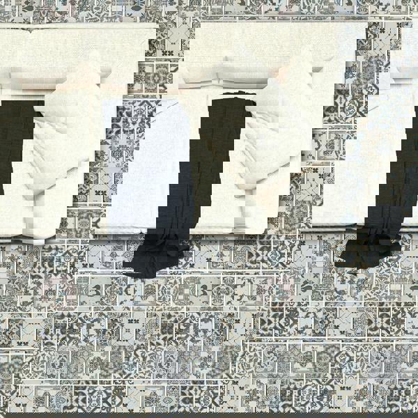 WALPLUS WFS6008 - Vintage Blue Azulejo Tiles Floor Sticker 120cm x 60 cm