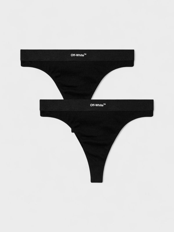 Off-White Helvetica Logo Briefs Pack Black - Womens