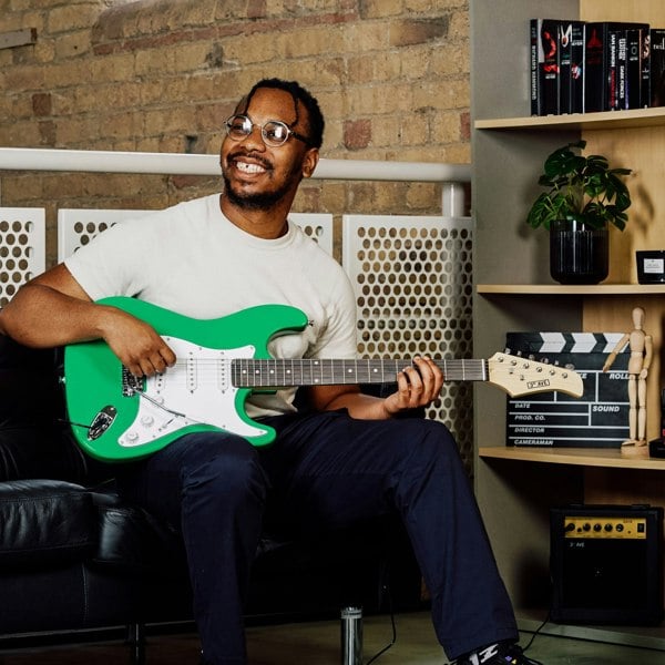 3rd Avenue Full Size Electric Guitar Pack with Bluetooth Amp#Colour_Green