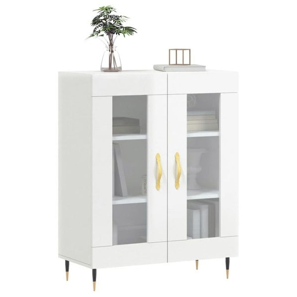 Berkfield Sideboard High Gloss White 69.5x34x90 cm Engineered Wood