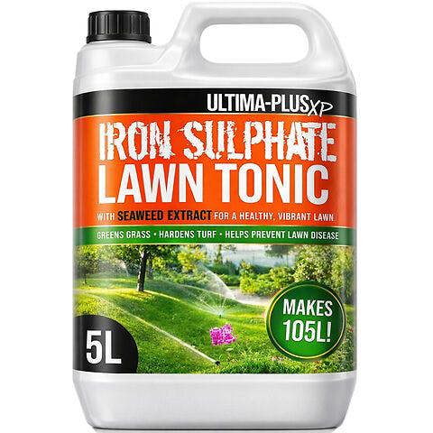 Ultima Plus XP Ultima-Plus XP Iron Sulphate Lawn Tonic Liquid Fertiliser with Seaweed Extract - Provides Greener Grass and Hardens Turf 5L