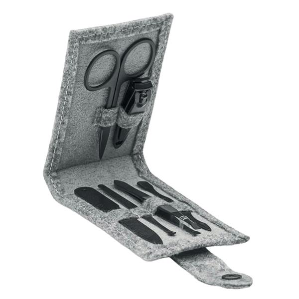 MidOcean Nailkit RPET Felt Manicure Set (Pack of 6) - Black - 