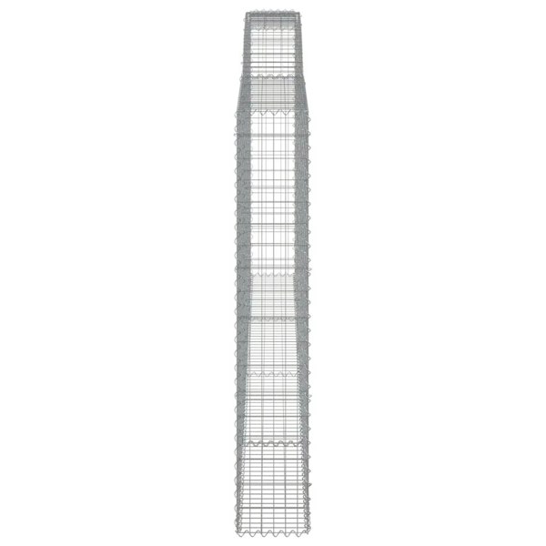 Berkfield Arched Gabion Basket 400x30x180/200 cm Galvanised Iron