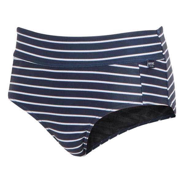 Regatta Womens/Ladies Paloma Stripe Textured Bikini Bottoms - Navy/White - 