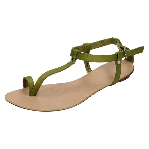 Spot On Ladies Spot On Flat Toeloop Sandal Ankle Strap