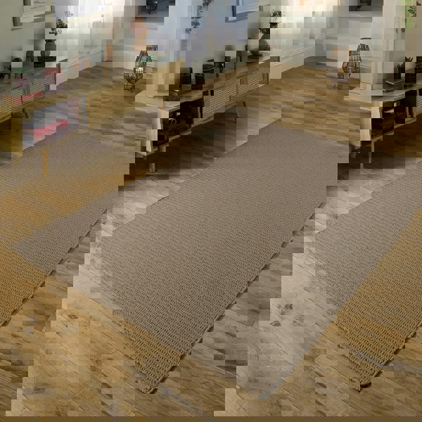 My Mat Sculptured Washable Waffle Texture Mink