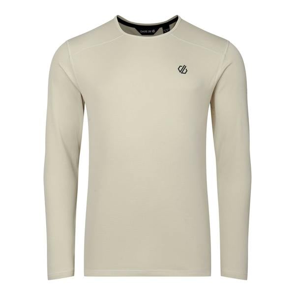 Dare 2B Mens Ventura Grid Crew Neck Fleece Top - Almond Milk - 