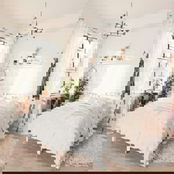 Berkfield Bed Frame White Solid Pinewood 160x200 cm