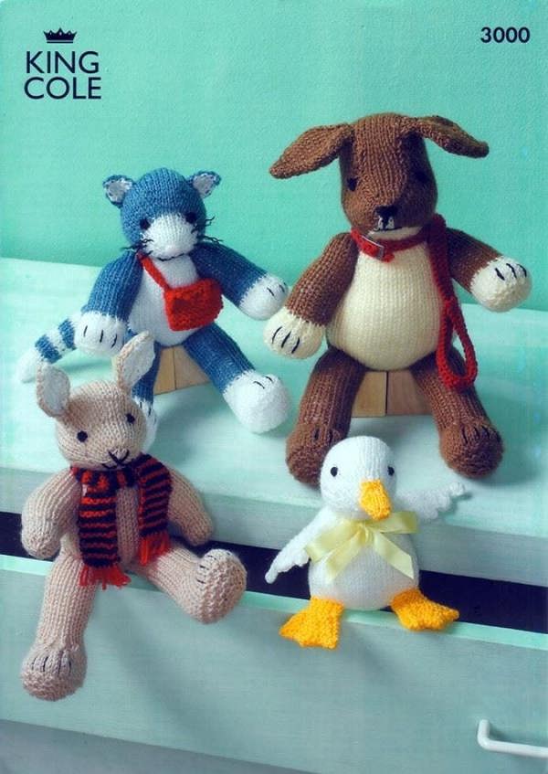 King Cole Knitting Pattern 3000, Toys - Intermediate