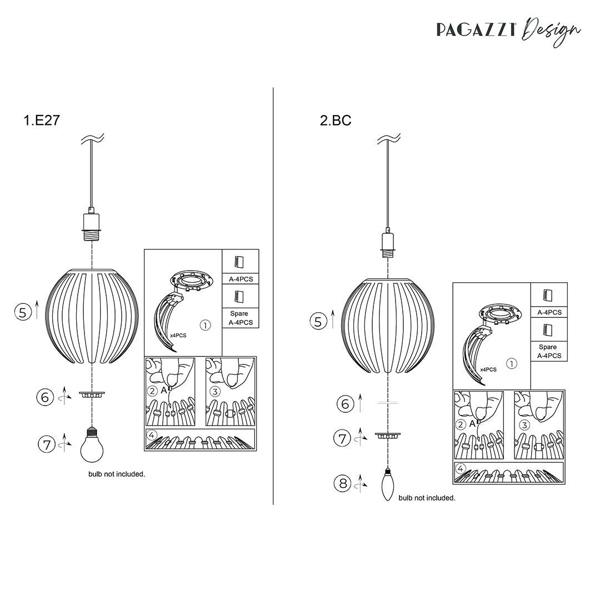Pagazzi Lighting Tanya Easy-Fit Chrome Pendant