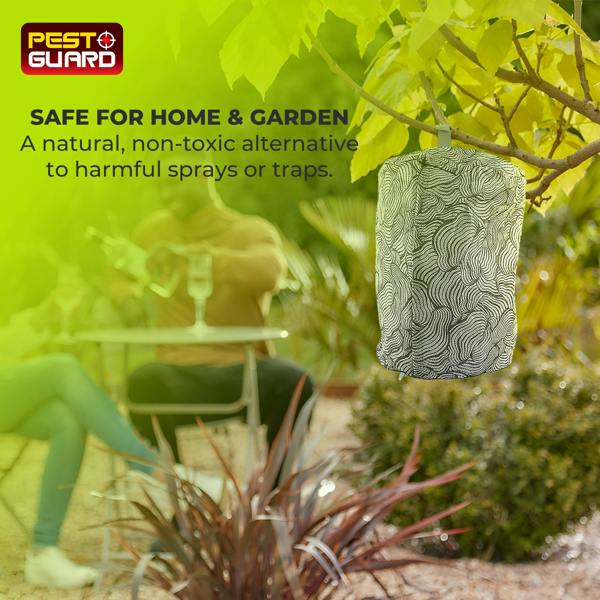 Pest Guard Wasp Nest 2 Pack - Fake Wasp Nests, Weather Resistant Hanging Wasp & Hornet Decoy for Garden & Patio