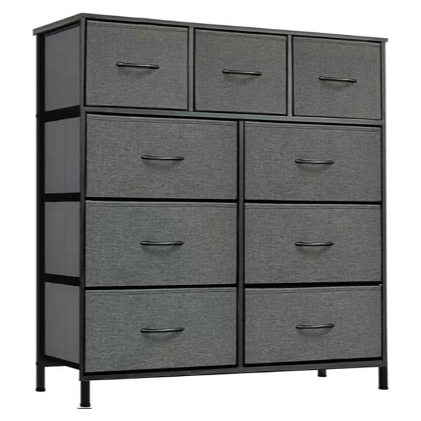Havendro 9 Drawer Fabric Chest of Drawers Modern Bedroom Bedside Storage Dresser Organizer Unit