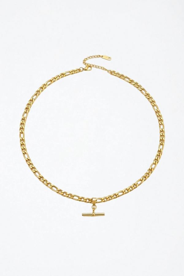 Serla 18K Gold Plated T-Bar Necklace